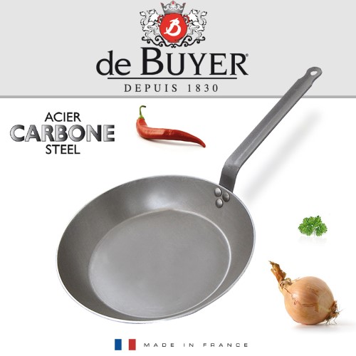 De Buyer CARBONE PLUS, tava za prženje, željezna drška, 24 cm