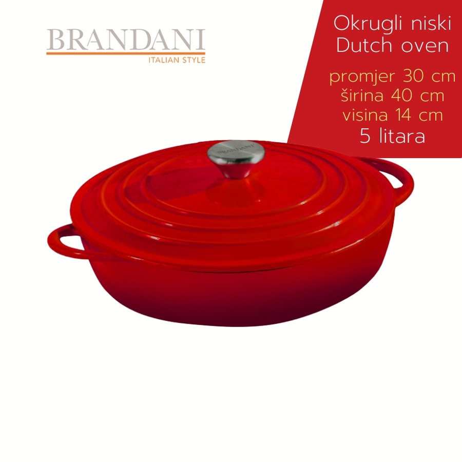 Brandani okrugli niski Dutch oven LONCI&POKLOPCI by Bajde