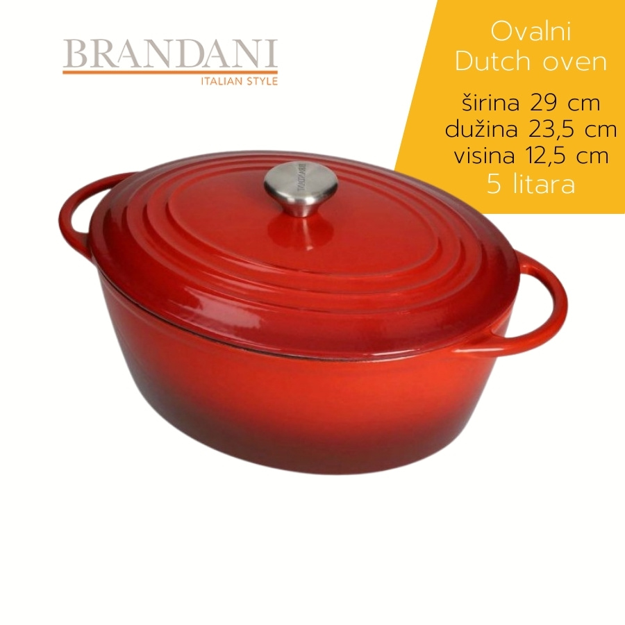 Brandani ovalni Dutch oven LONCI&POKLOPCI by Bajde