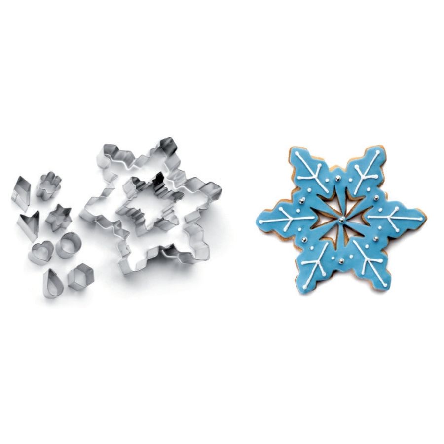 IBILI SNOWFLAKE 10u1 set modlica/modela za oblikovanje suhih kolačića