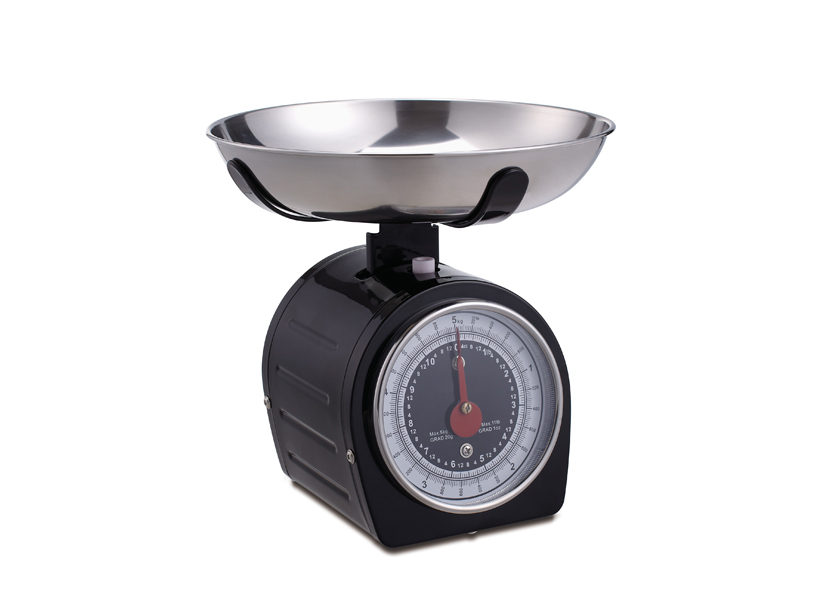 KAUFGUT analogna kuhinjska vaga, 20g/5kg, crna