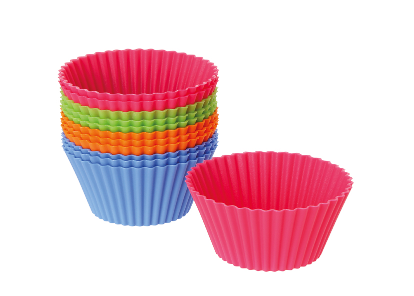 KAUFGUT EVA set od 12 silikonskih kalupa za kolače, promjer 6.5 cm
