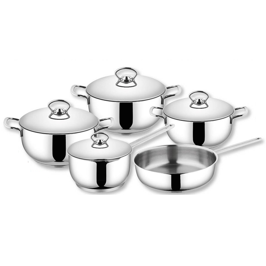 OMS Kinox 9 dijelni set posuđa/lonaca za kuhanje, inox 18/10