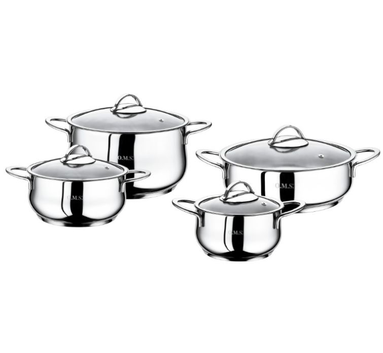 OMS 8 dijelni set lonaca, inox 18/10