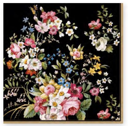 EASY LIFE BLOOMING OPULENCE BLACK paket od 20 salveta / 3 sloja / 33x33 cm