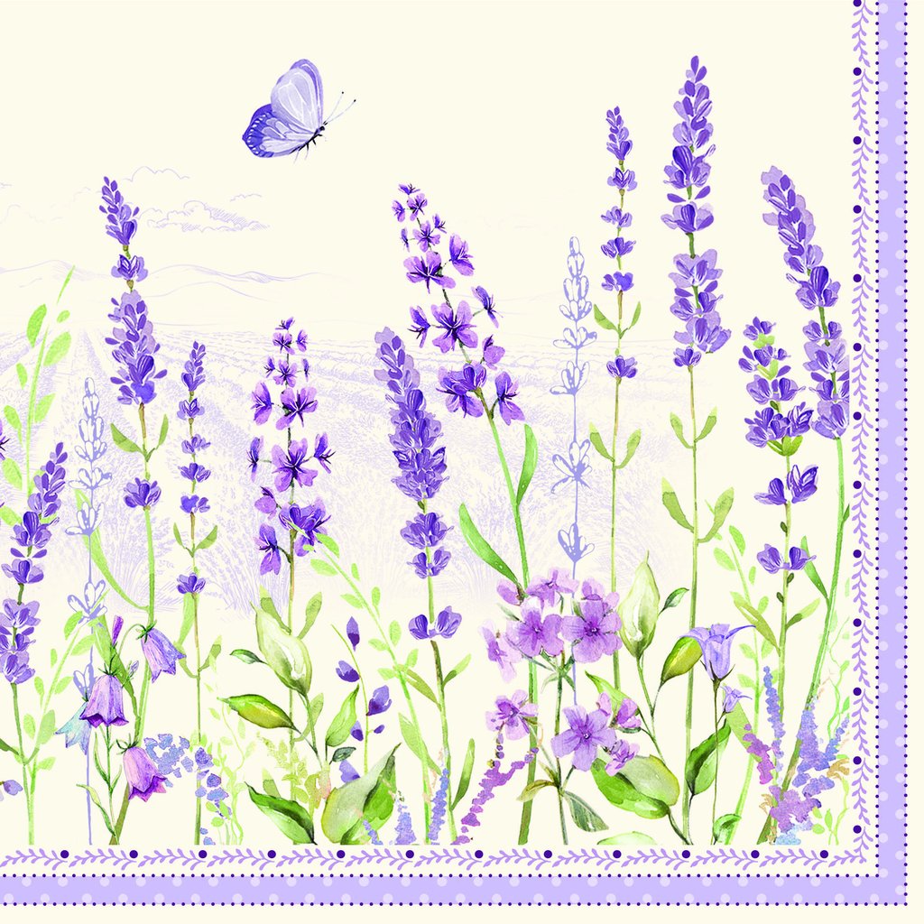 EASY LIFE LAVENDER FIELD paket od 20 salveta / 3 sloja / 33x33 cm