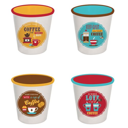 Easy Life RETRO BREAK COFFEE set od 4 espresso šalice u poklon kutijici