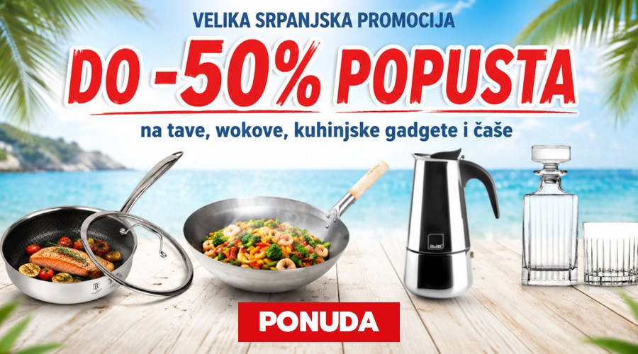 Velika mjesečna promocija: Tave, wokovi, Ibili gadgeti i RCR kristalne čaše do -50%