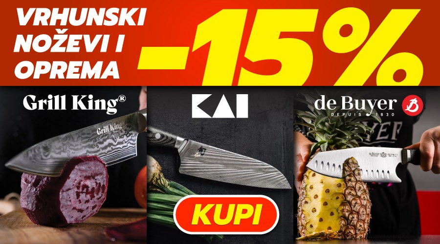 VRUĆI TJEDAN! Kuhinjski noževi i pomagala KAI, de Buyer i Grill king