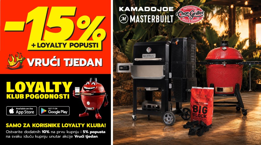 VRUĆI TJEDAN! Kamado Joe, Masterbuilt i Char-Griller za ozbiljan BBQ doživljaj