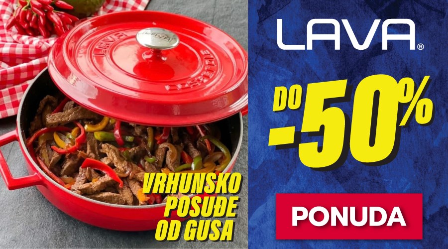 Lava vrhunski Dutch oveni, tave i pekači od lijevanog željeza