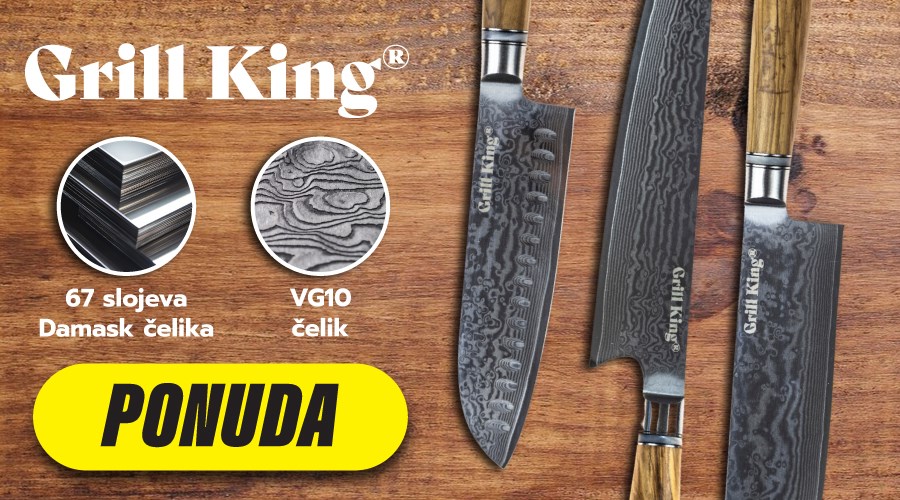 Grill King Damascus vrhunski kuhinjski noževi