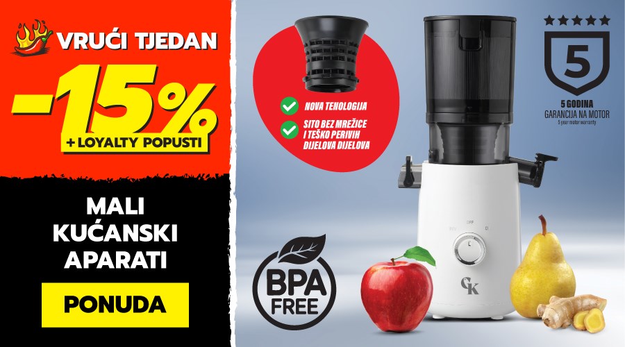 VRUĆI TJEDAN! Mali kućanski aparati – 15% popusta na odabrane kuhinjske pomoćnike