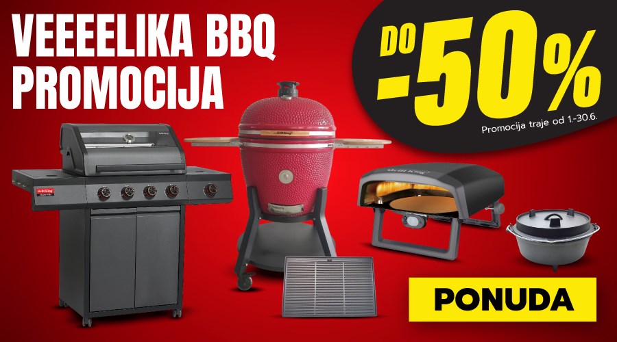Velika lipanjska BBQ promocija — do 50% popusta na odabrane roštilje, pizza peći i BBQ hitove