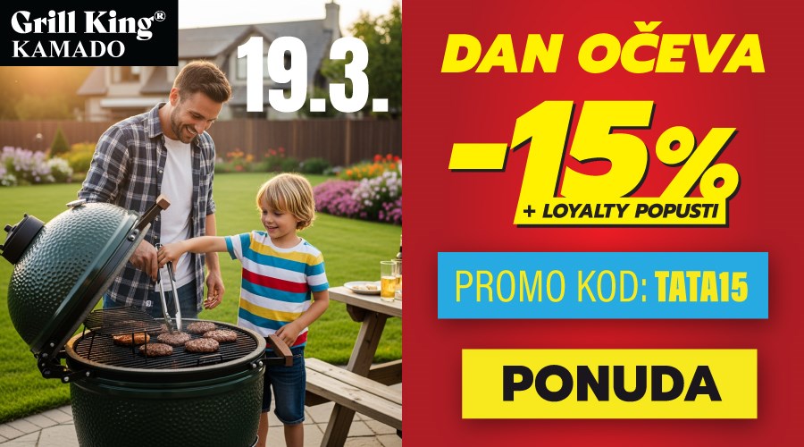 Dan očeva: Grill King kamado roštilji uz 15% popusta