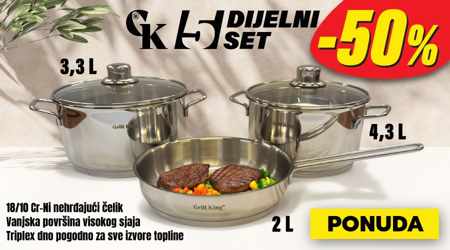 Set posuđa za stan, apartman, vikendicu i ljetnu kuhinju