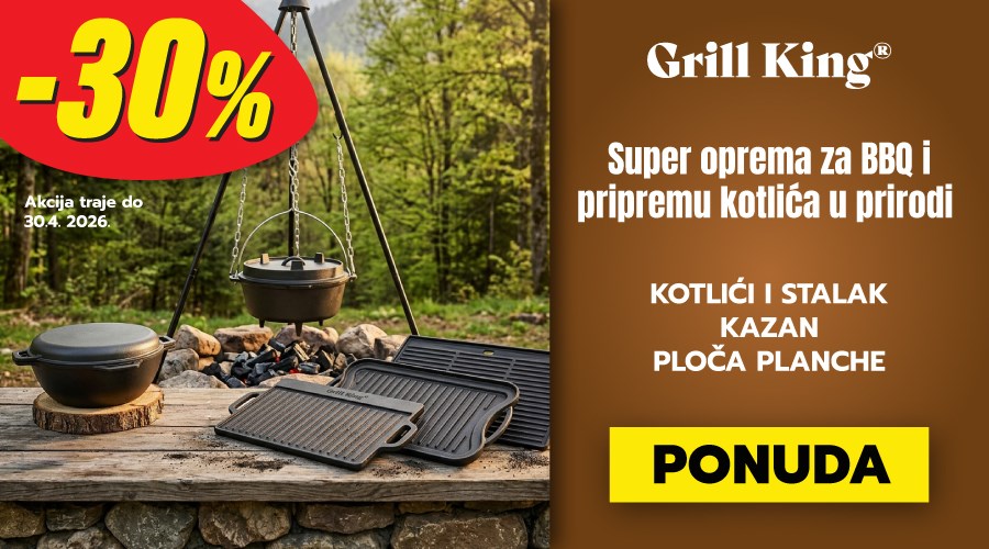 Spremi se za Praznik rada – kotlići, kazan i BBQ planche na 30% popusta