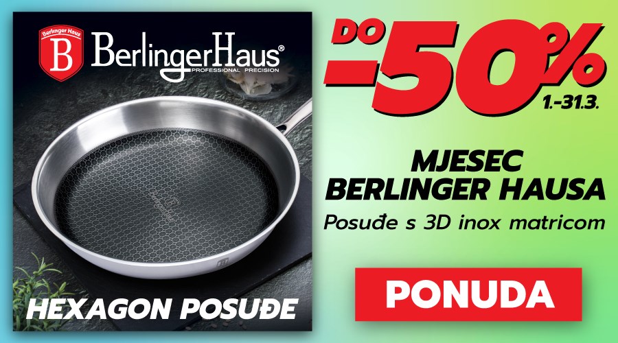 Hexagon non-stick lonci i tave s 3D inox matricom