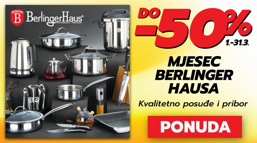 Velika Berlinger Haus akcija: tave, setovi, aparati i pribor do 50% popusta