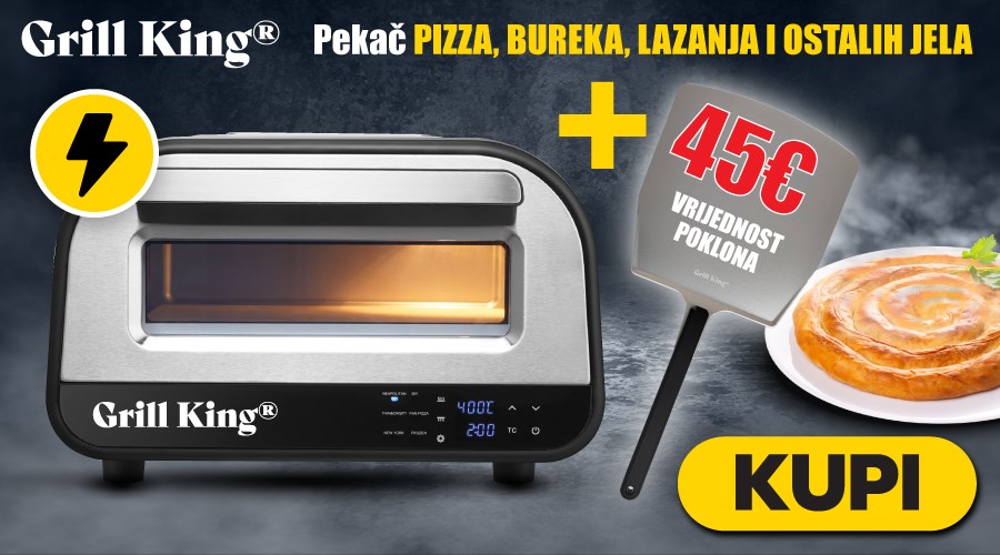 Električna Grill King pećnica pizza, bureka i lazanja