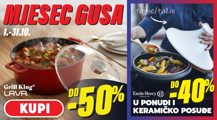 Mjesec posuđa od gusa i keramike – do 50% popusta!