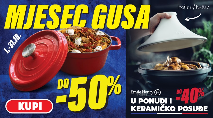 Mjesec posuđa od gusa i keramike – do 50% popusta!