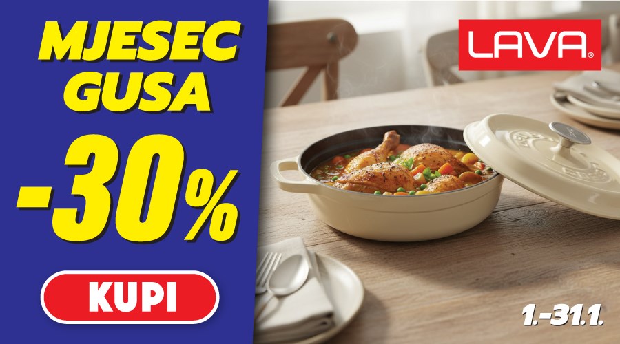 Lava vrhunski Dutch oveni, tave i pekači od lijevanog željeza