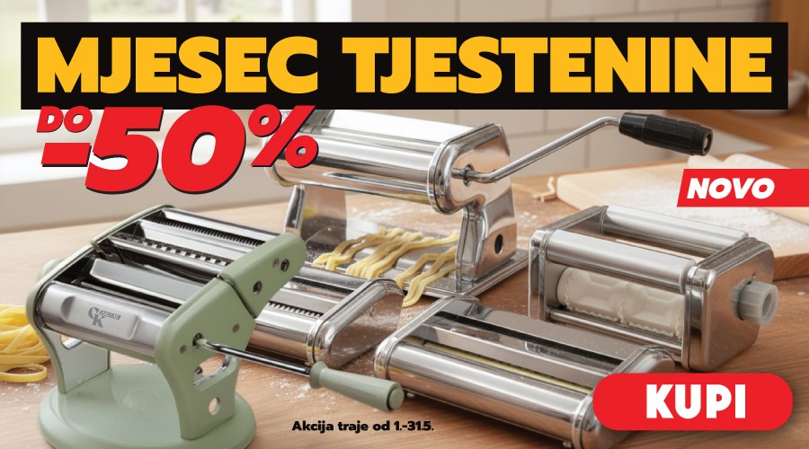 Mjesec tjestenine – mašinice, pribor, posuđe i sve za domaću paštu do 50% popusta
