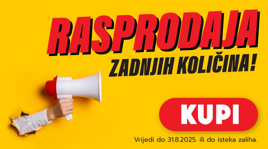 Rasprodaja zadnjih količina iz asortimana po posebnim cijenama!