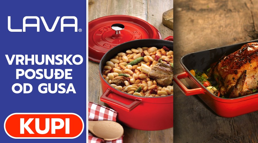 Lava vrhunski Dutch oveni, tave i pekači od lijevanog željeza