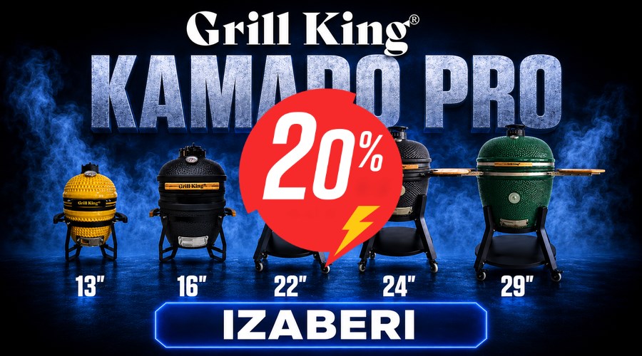 Grill King kamado roštilji s dimilicom i dodatnom opremom