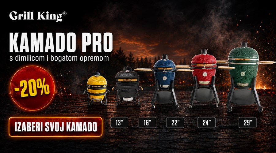 Grill King kamado roštilji s dimilicom i dodatnom opremom
