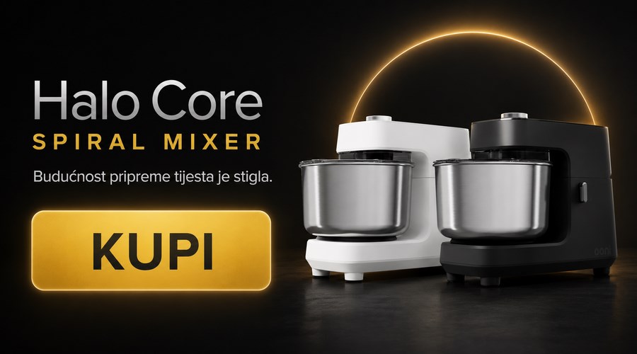 Ooni Halo Core Spiral Mixer – kućni profesionalni mikser za izradu tijesta pekarske kvalitete