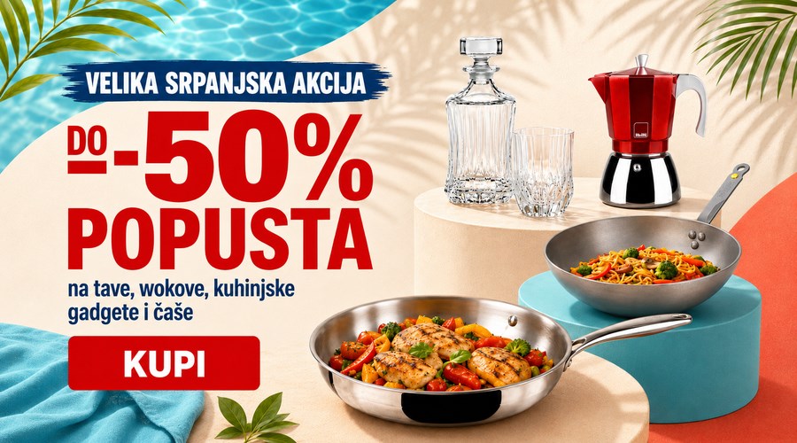 Velika mjesečna promocija: Tave, wokovi, Ibili gadgeti i RCR kristalne čaše do -50%