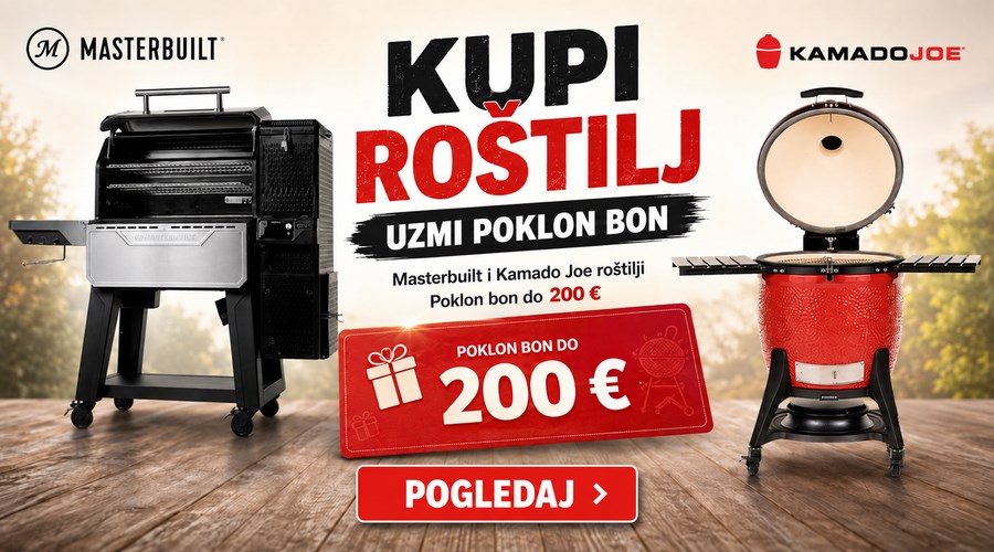 Vrhunski Kamado Joe i Masterbuilt roštilji uz poklon bon do 200€!