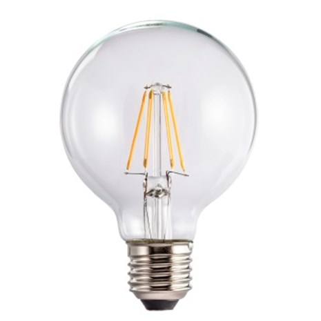 XAVAX LED Filament, E27, 470lm replaces 40W, globe bulb, warm white