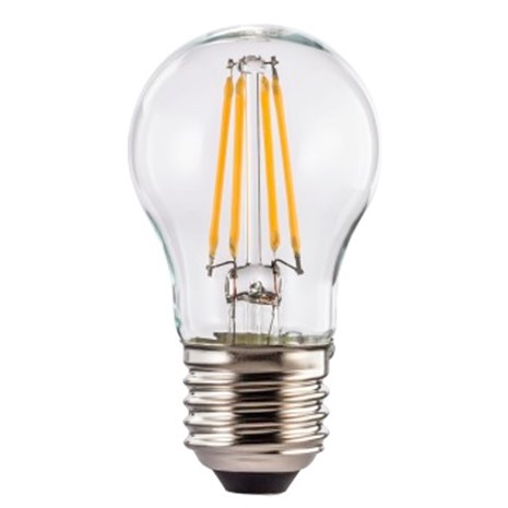 XAVAX LED Filament, E27, 470lm replaces 40W, drop bulb, warm white