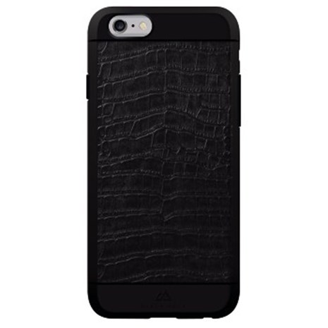 HAMA Material Case Croco Cover for Apple iPhone 6/6s, genuine leather, black