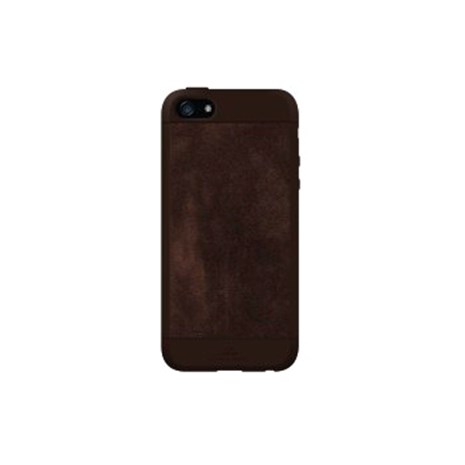 HAMA Material Case Suede Cover for Apple iPhone 5/5s, suede leather, brown