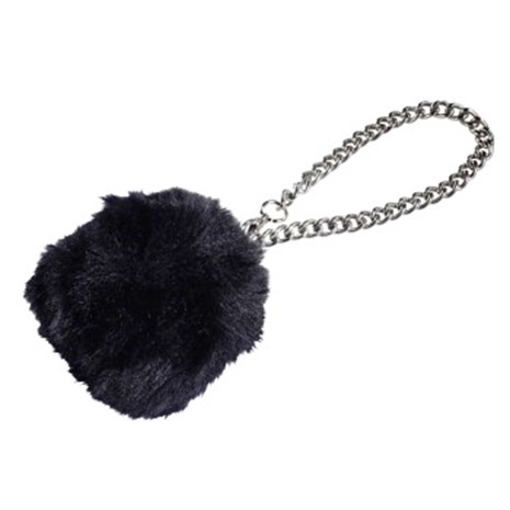 XAVAX Plushy Personal Alarm with Chain and Mini Snap Hook, black