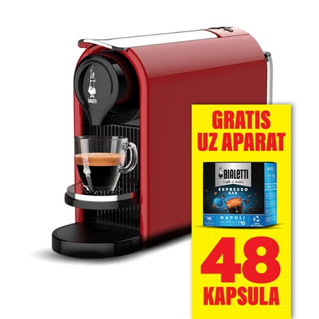 Bialetti Gioia Plus električni aparat za espresso kavu + 48 kapsula Napoli kave GRATIS