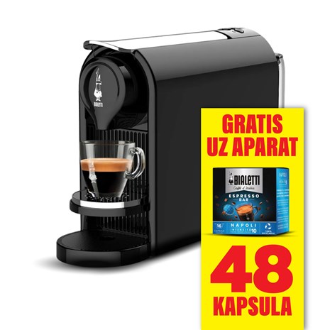Bialetti Gioia Plus električni aparat za espresso kavu + 48 kapsula Napoli kave GRATIS