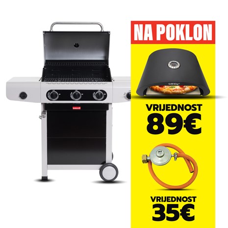 Barbecook Siesta 310 Black Edition plinski roštilj + plinski regulator s crijevom + PIZZA BOX GRATIS