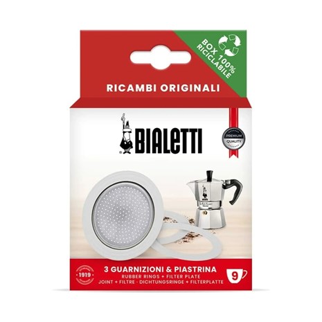 Bialetti set brtvi i filtera za kafetijere, 9 šalica