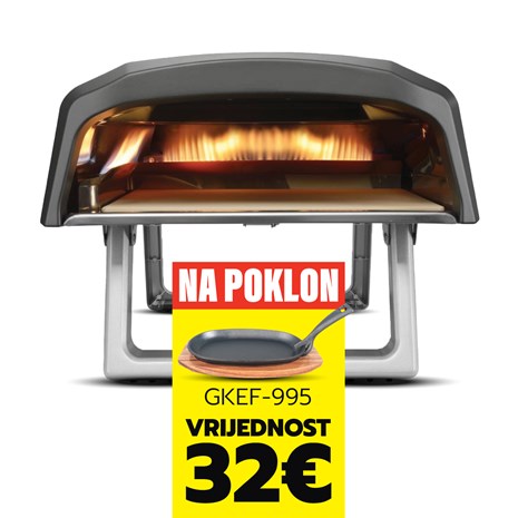 Grill King Pizzaiolo 12" plinska pizza pećnica + bogata oprema u setu