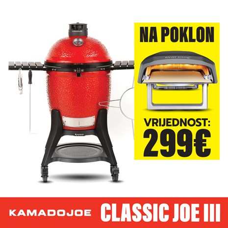 Kamado Joe Classic Joe III keramički roštilj na ugljen s postoljem, 18"/46 cm