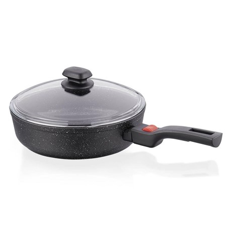 Korkmaz Ornella Praktik niski lonac sa staklenim poklopcem i odvojivom ručkom