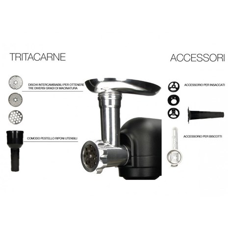 Brandani 4u1 set nastavaka za Planetaria Techno samostojeći mikser s rotacijskom glavom