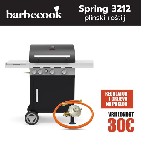Barbecook Spring 3212 plinski roštilj + plinski regulator s crijevom