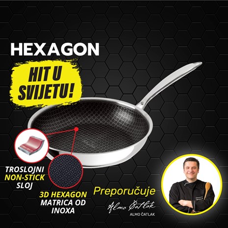 Berlinger Haus Hexagon (3D inox matrica) non-stick tava